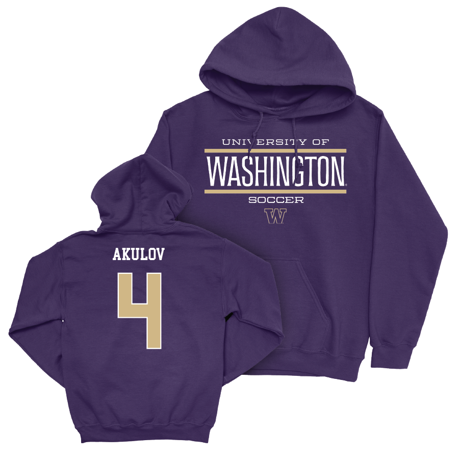 Men's Soccer Staple Purple Hoodie   - Egor Akulov