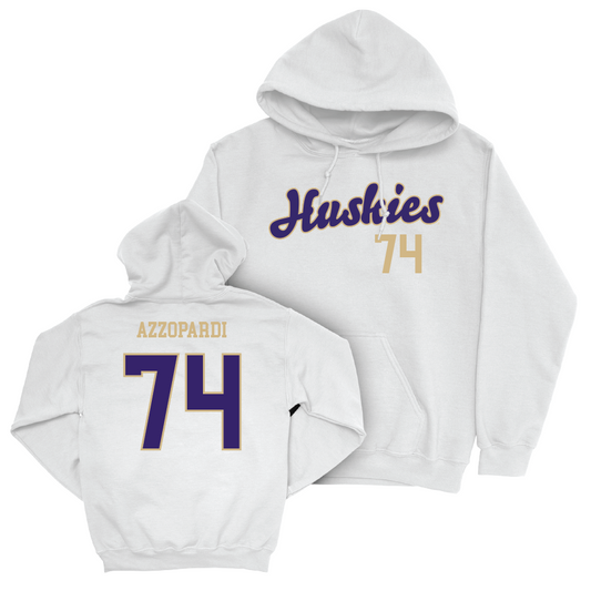 Football White Script Hoodie   - Drew Azzopardi