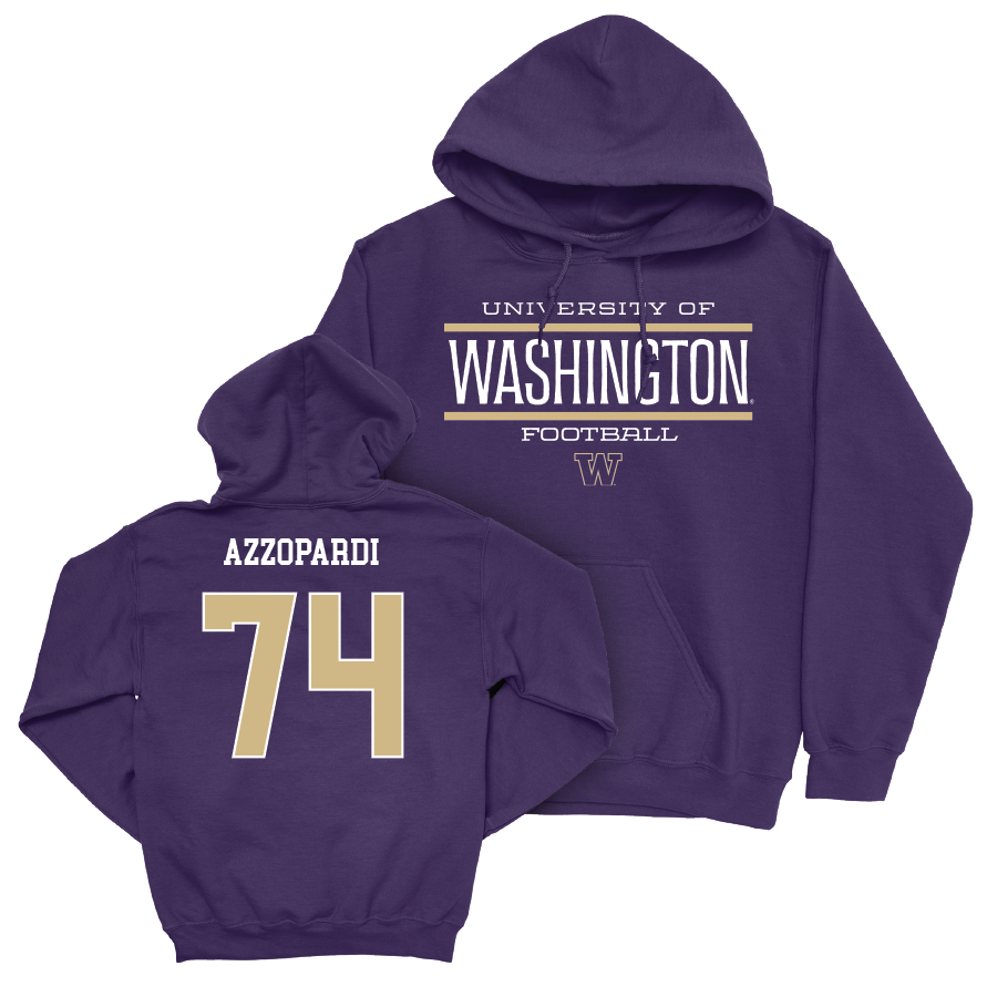 Football Staple Purple Hoodie   - Drew Azzopardi