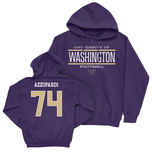 Football Staple Purple Hoodie   - Drew Azzopardi