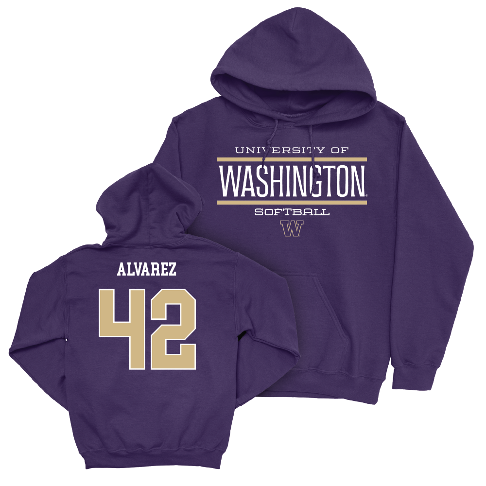 Softball Staple Purple Hoodie     - Giselle Alvarez