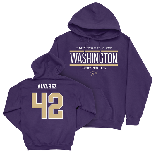 Softball Staple Purple Hoodie     - Giselle Alvarez