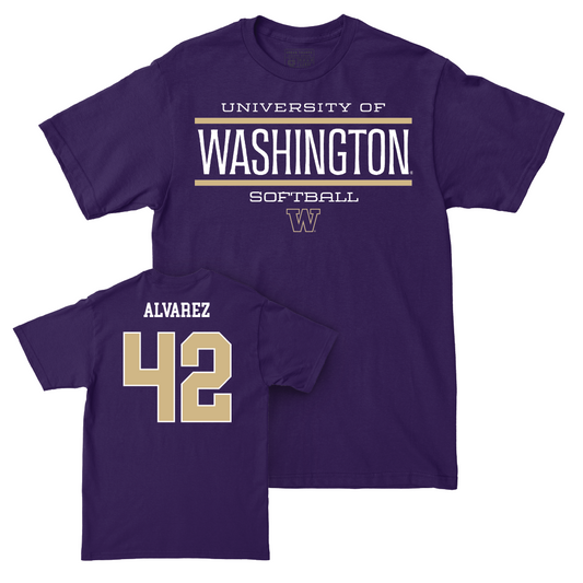 Softball Staple Purple Tee     - Giselle Alvarez