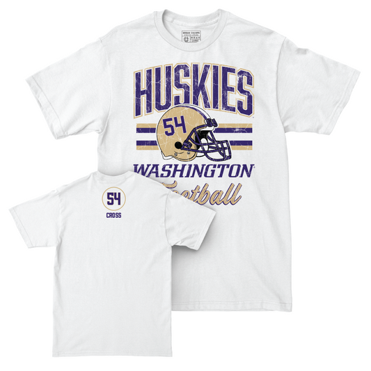 Football White Graphic Comfort Colors Tee   - Parker Cross