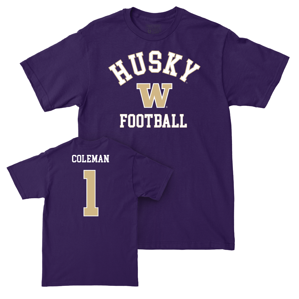 Football Purple Classic Tee    - Jonah Coleman