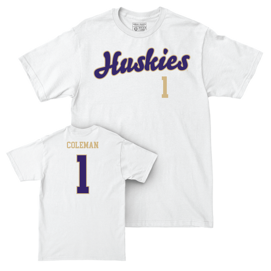 Football White Script Comfort Colors Tee    - Jonah Coleman