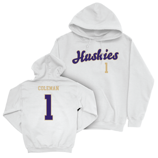 Football White Script Hoodie    - Jonah Coleman