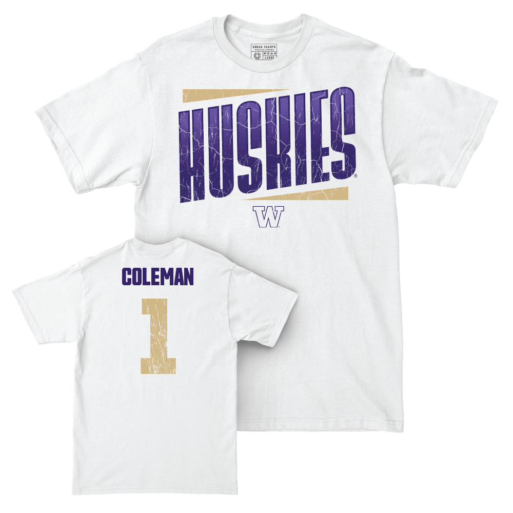 Football White Slant Comfort Colors Tee    - Jonah Coleman