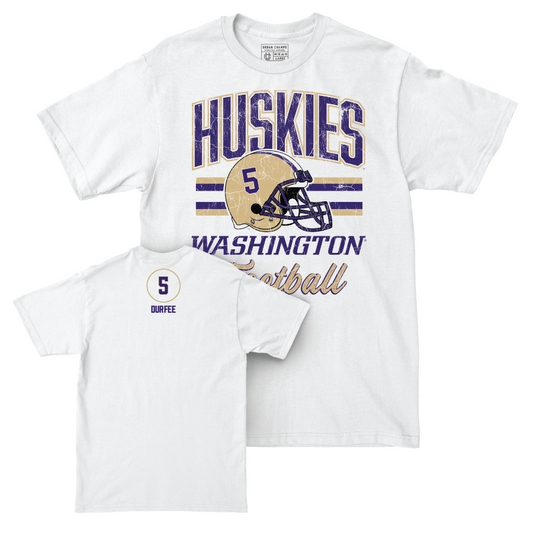 Football White Graphic Comfort Colors Tee   - Zach Durfee