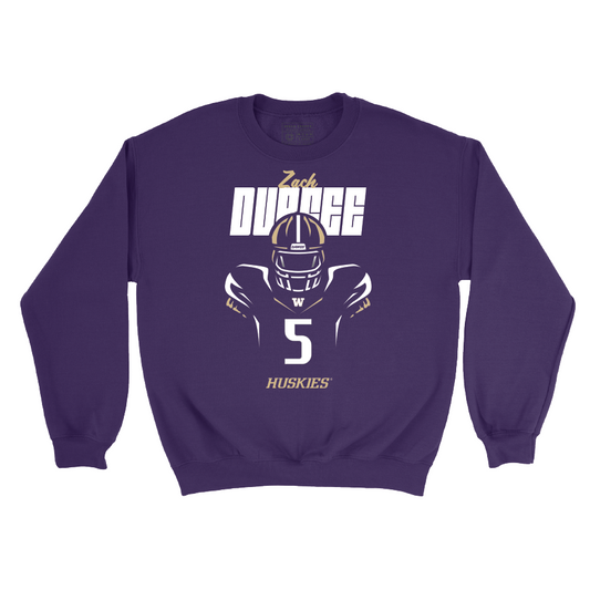 Football Silhouette Purple Crew   - Zach Durfee