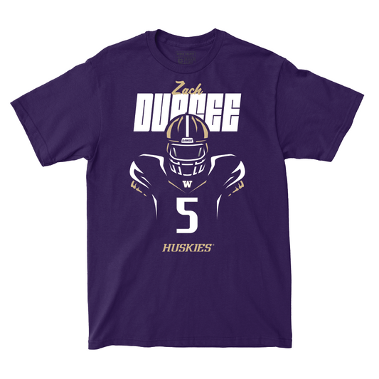 Football Silhouette Purple Tee   - Zach Durfee