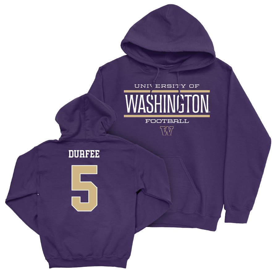 Football Staple Purple Hoodie   - Zach Durfee