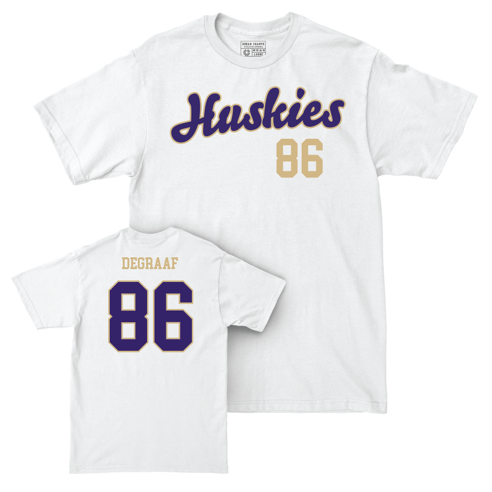 Football White Script Comfort Colors Tee   - Decker DeGraaf