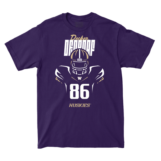 Football Silhouette Purple Tee   - Decker DeGraaf