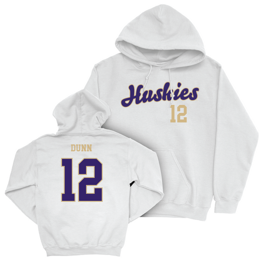 Football White Script Hoodie   - Tristan Dunn