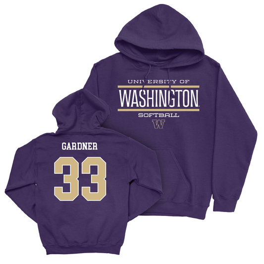 Softball Staple Purple Hoodie     - Jing Gardner