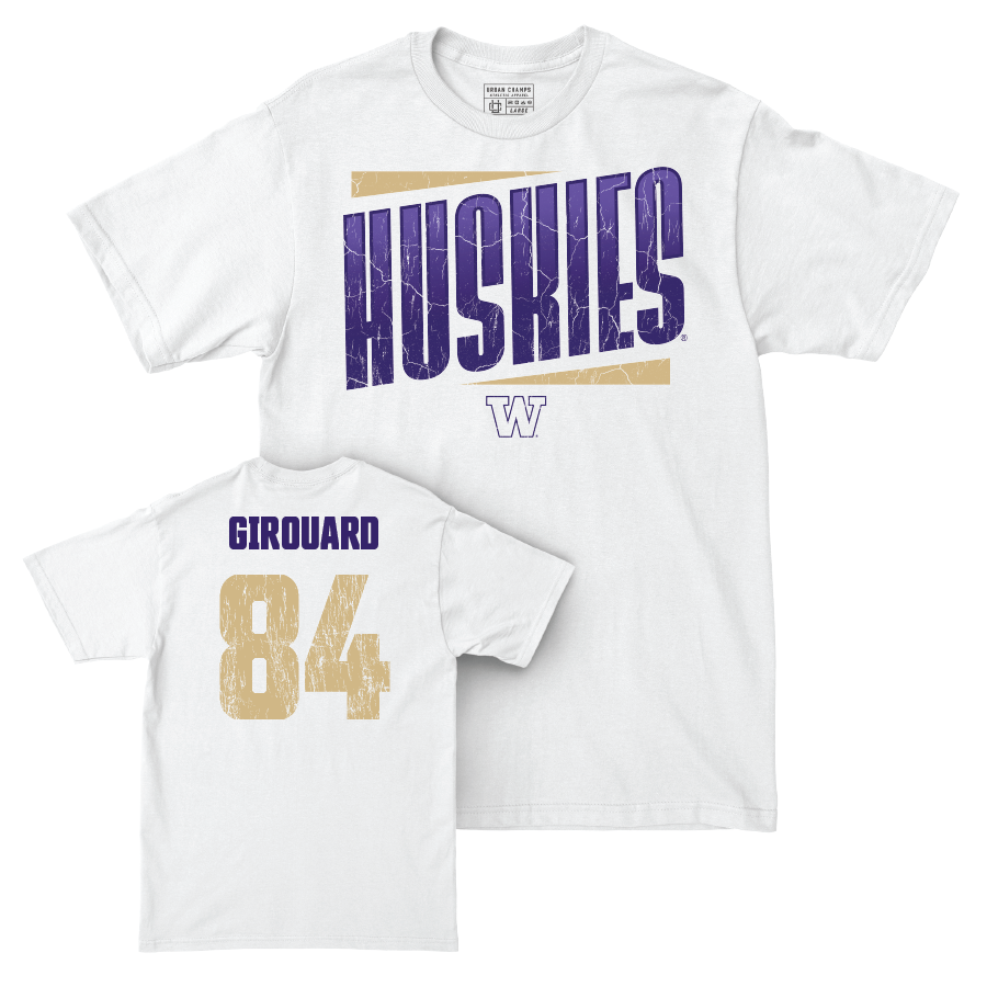 Football White Slant Comfort Colors Tee  - Jackson Girouard