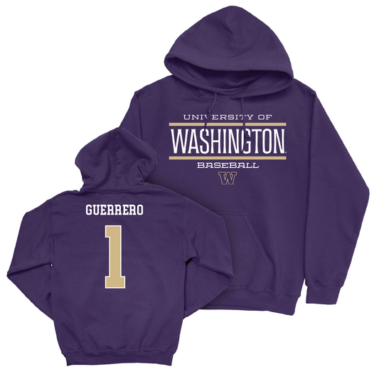 Baseball Staple Purple Hoodie   - Aj Guerrero