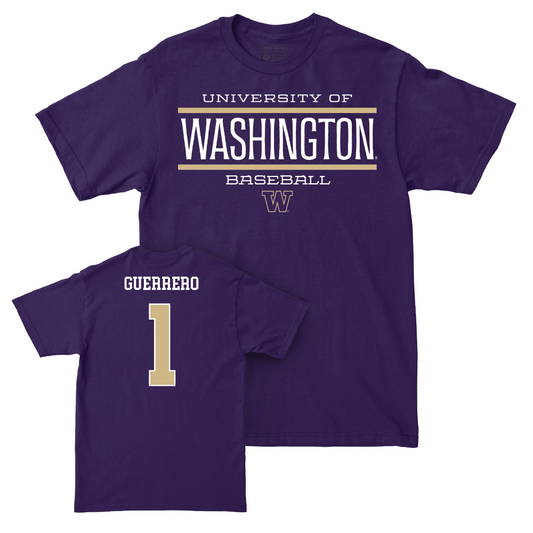 Baseball Staple Purple Tee   - Aj Guerrero