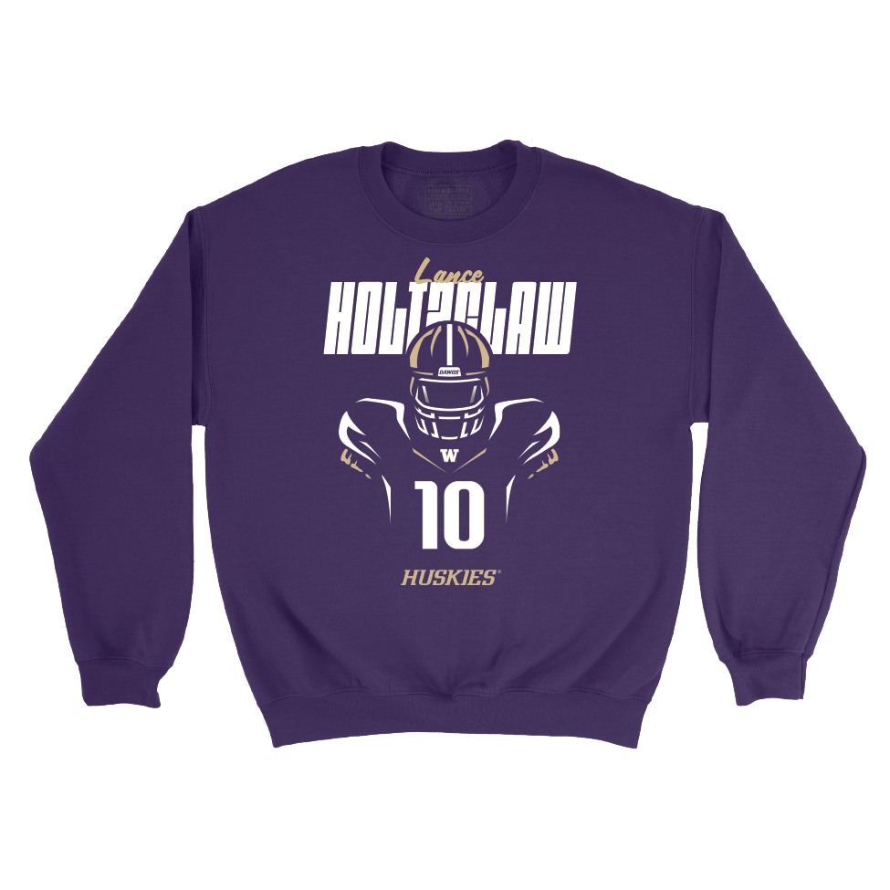 Football Silhouette Purple Crew - Lance Holtzclaw