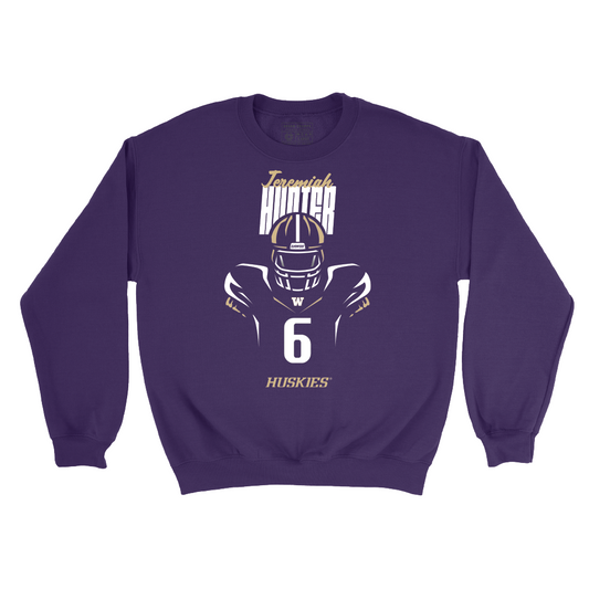 Football Silhouette Purple Crew   - Jeremiah Hunter