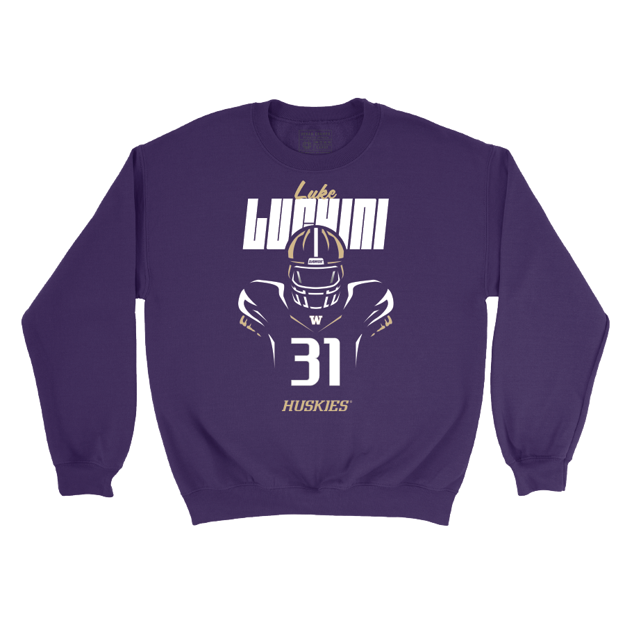 Football Silhouette Purple Crew   - Luke Luchini