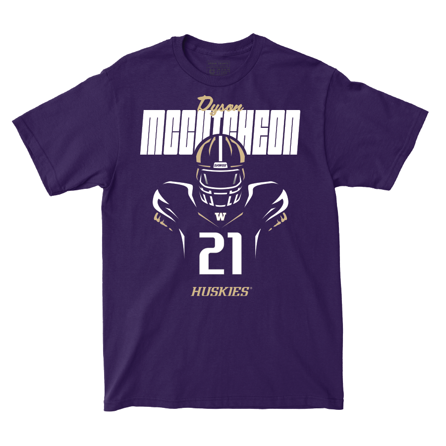 Football Silhouette Purple Tee   - Dyson McCutcheon