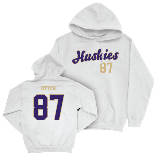 Football White Script Hoodie   - Ryan Otton