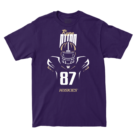 Football Silhouette Purple Tee   - Ryan Otton