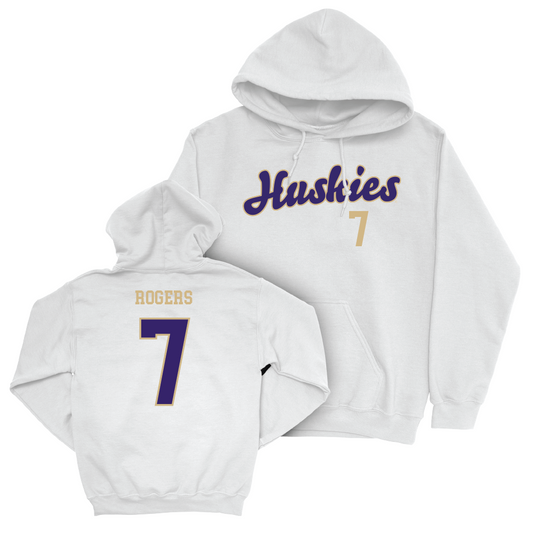 Football White Script Hoodie    - Will Rogers