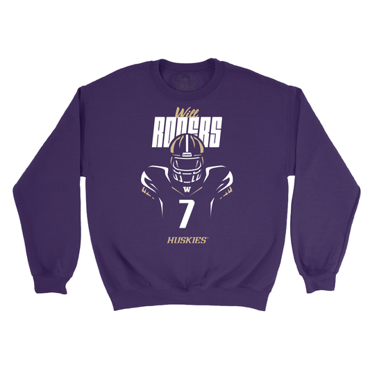 Football Silhouette Purple Crew    - Will Rogers