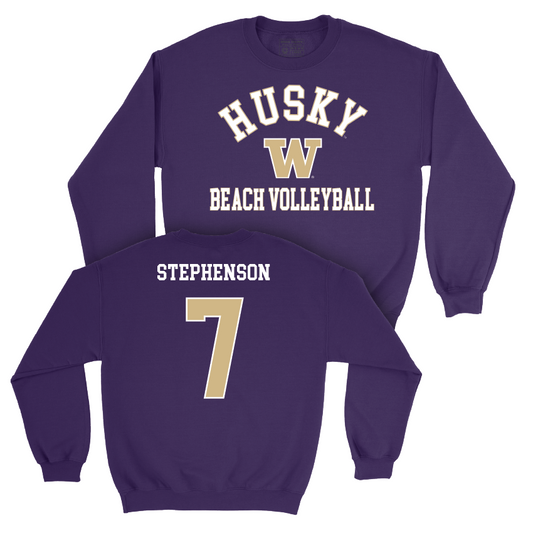 Women's Beach Volleyball Purple Classic Crew  - Piper Stephenson