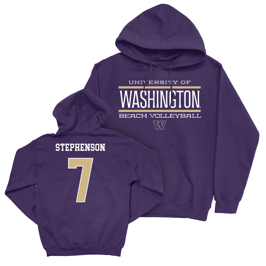 Women's Beach Volleyball Staple Purple Hoodie  - Piper Stephenson