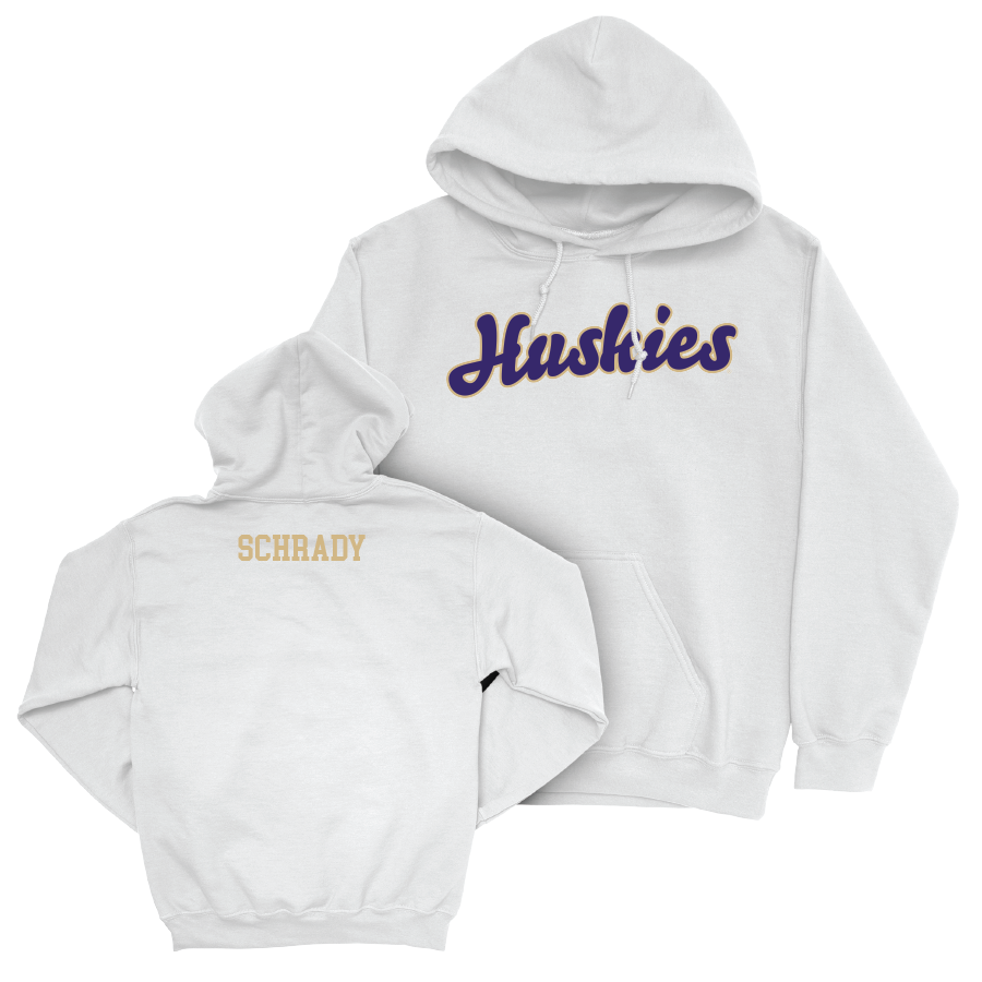 Women's Gymnastics White Script Hoodie  - Emma Schrady