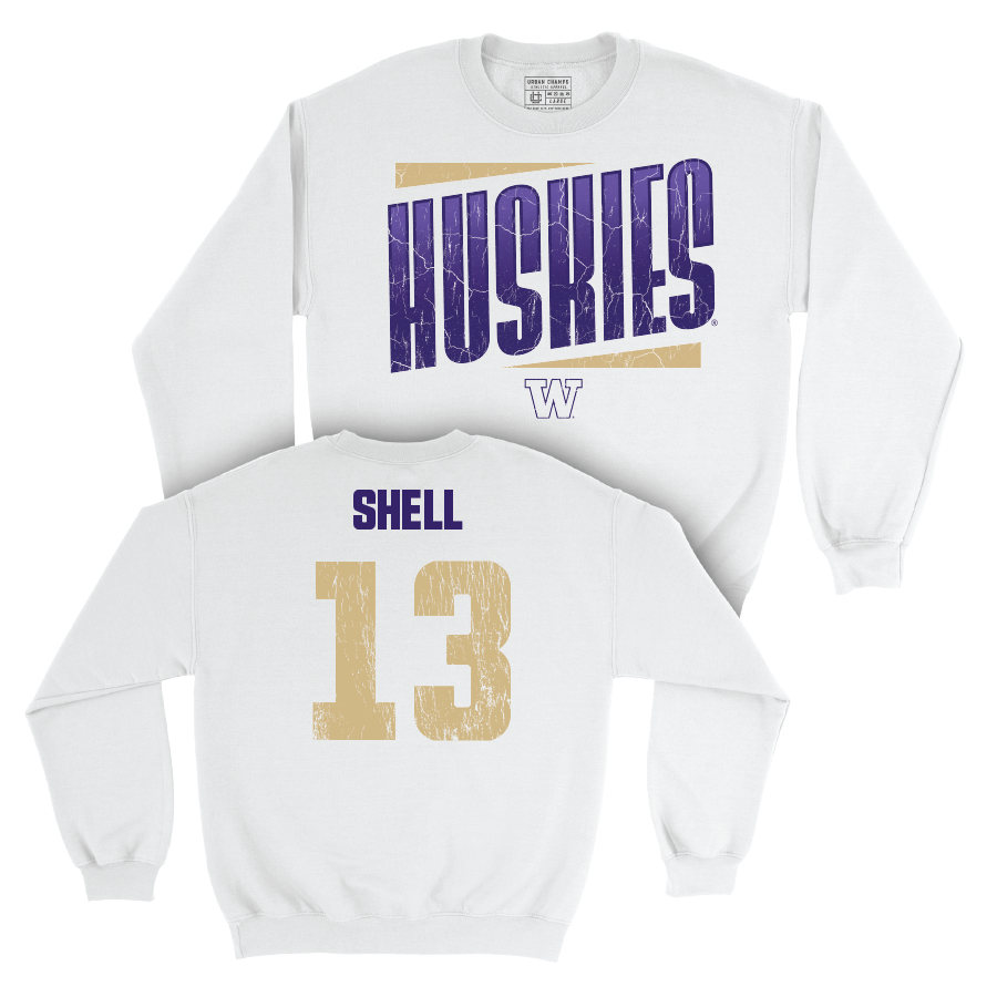 Women's Soccer White Slant Crew  - Samiah Shell