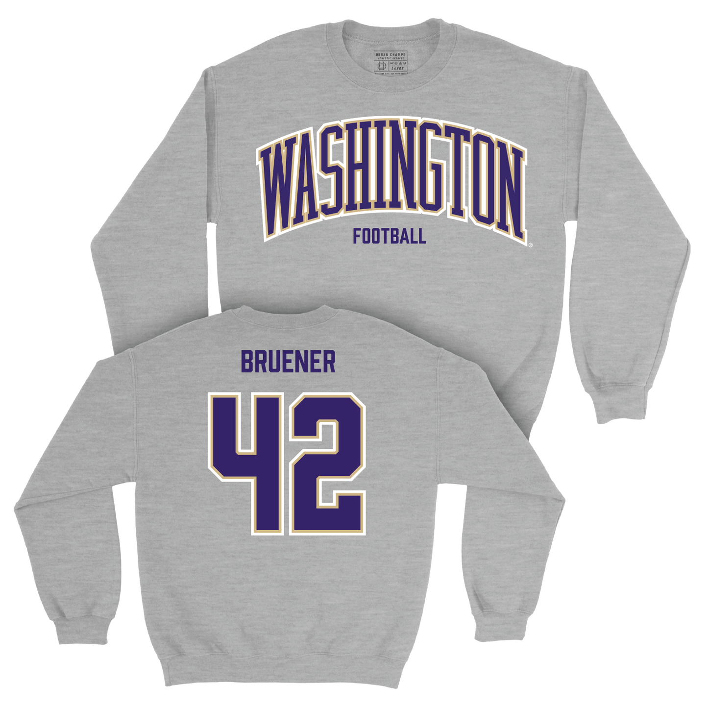 Football Sport Grey Arch Crew - Carson Bruener Youth Small