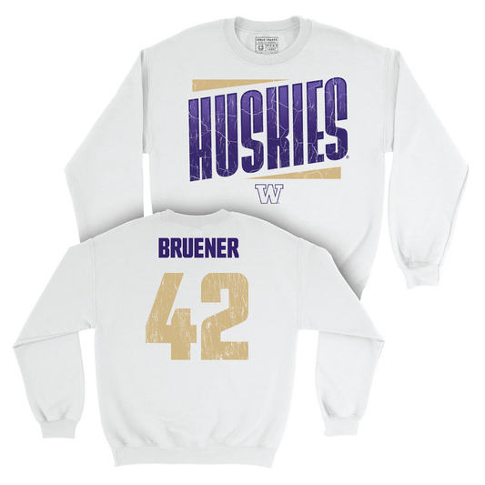 Football White Slant Hoodie - Carson Bruener Youth Small