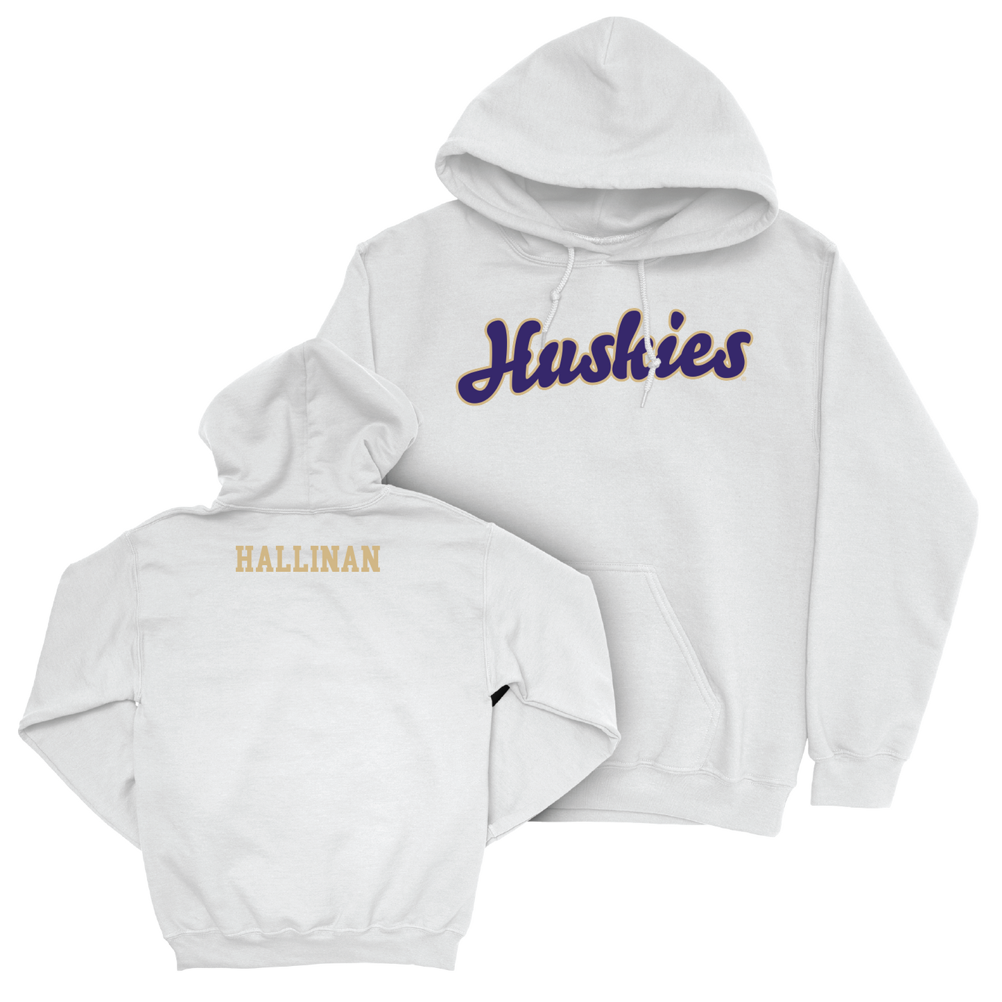 Women's Gymnastics White Script Hoodie - Chelsea Hallinan Youth Small