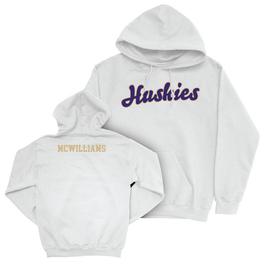 Women's Gymnastics White Script Hoodie - Caitlin McWilliams Youth Small