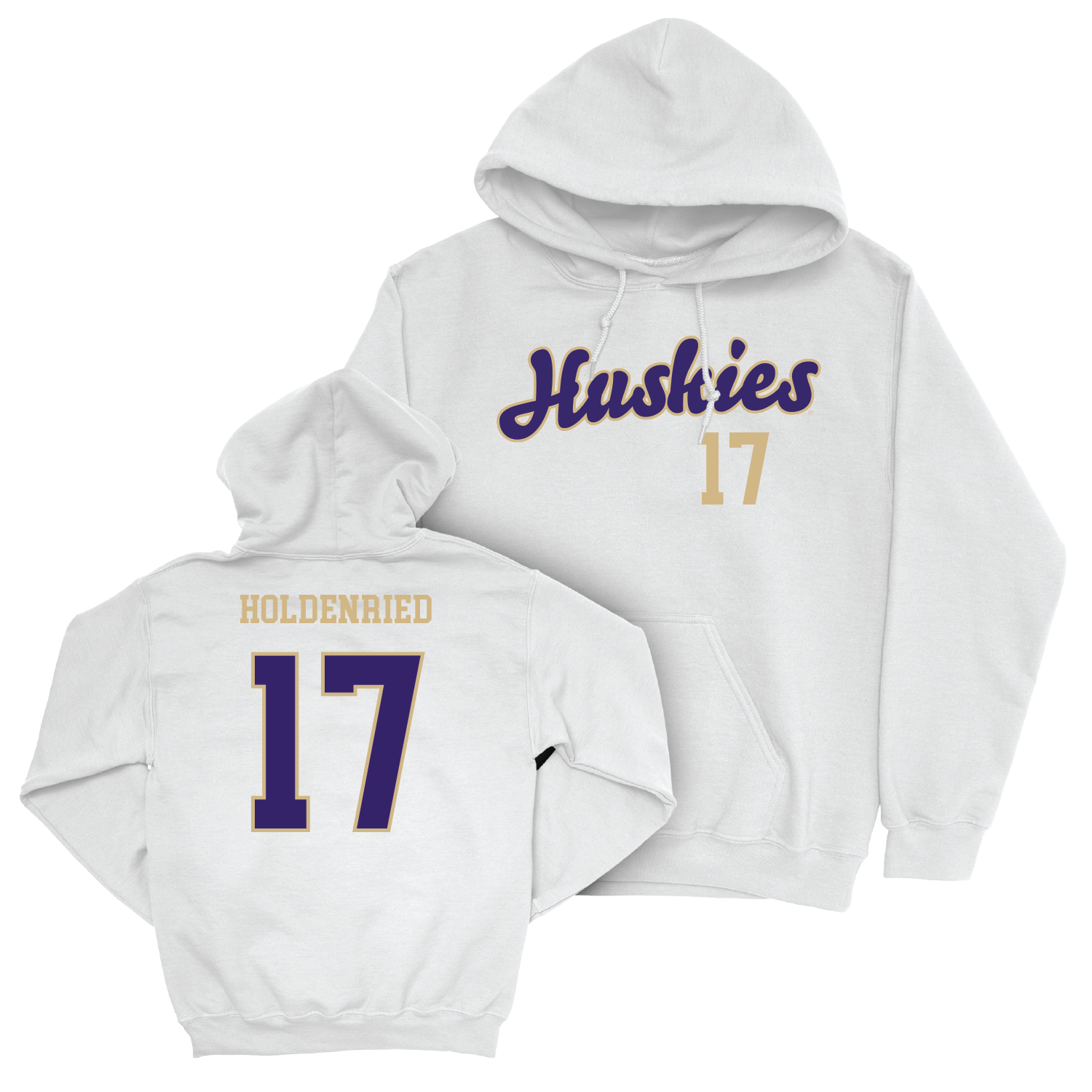 Women's Soccer White Script Hoodie - Jadyn Holdenried Youth Small