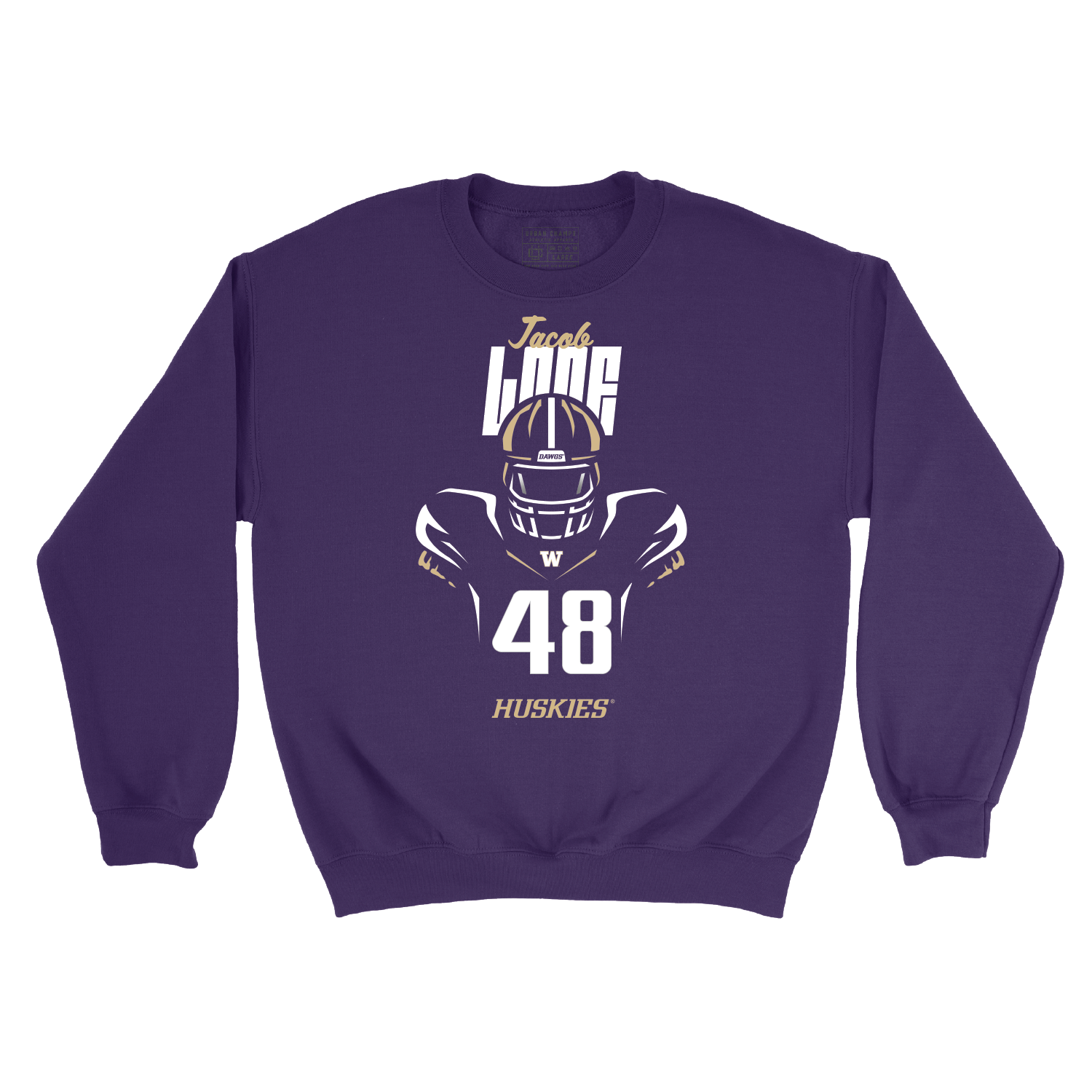 Football Silhouette Purple Crew - Jacob Lane Youth Small