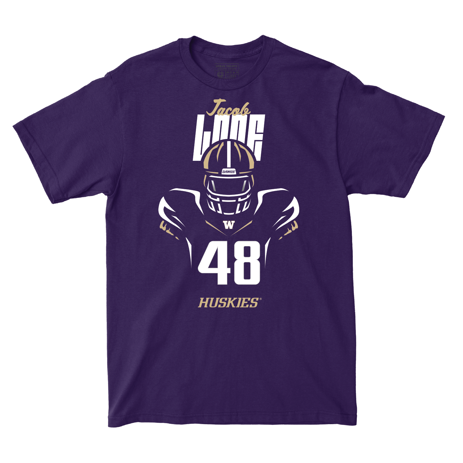 Football Silhouette Purple Tee - Jacob Lane Youth Small