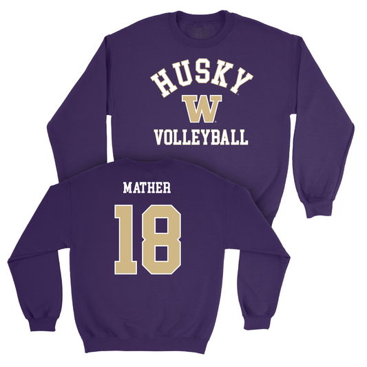 Women's Volleyball Purple Classic Crew - Kendall Mather Youth Small
