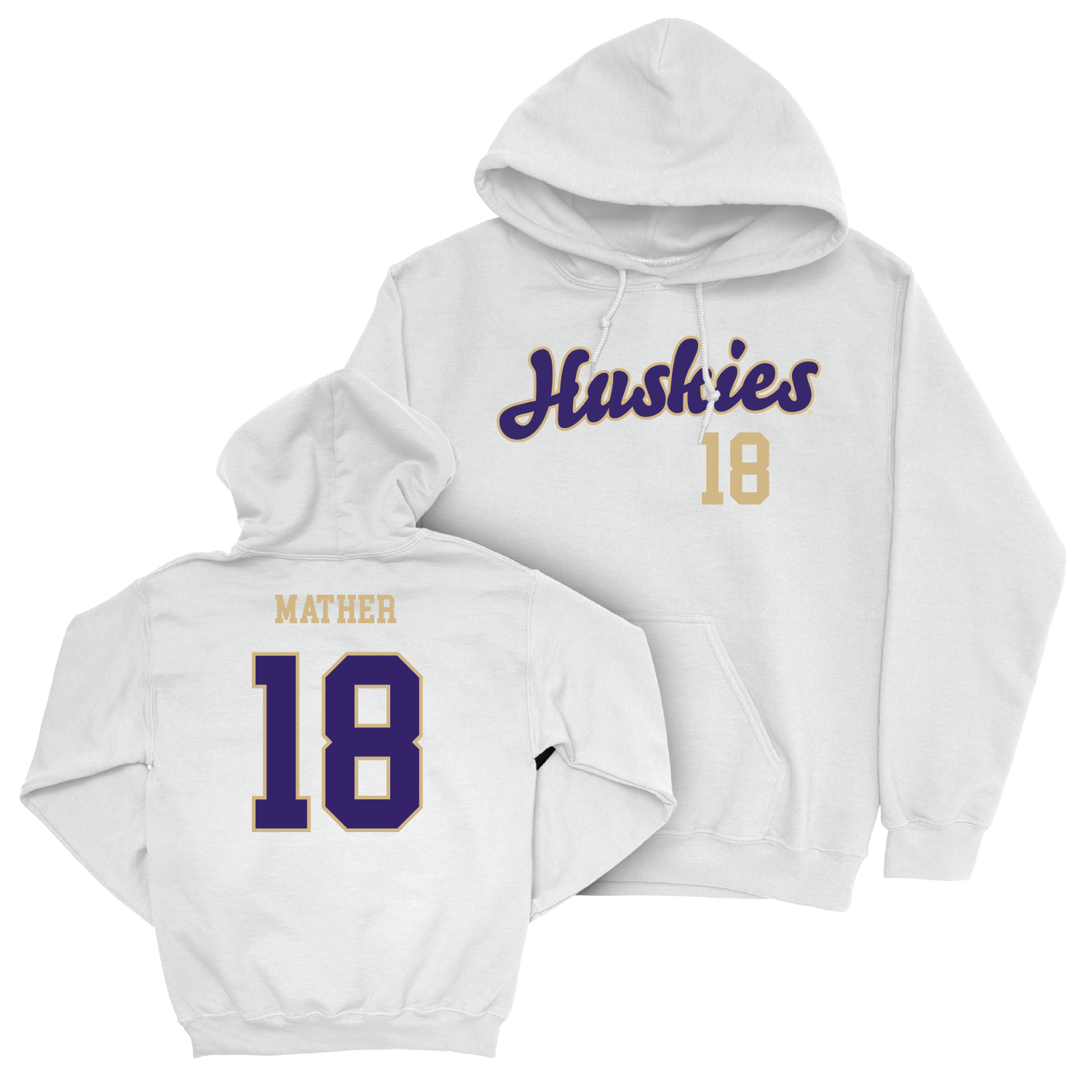 Women's Volleyball White Script Hoodie - Kendall Mather Youth Small