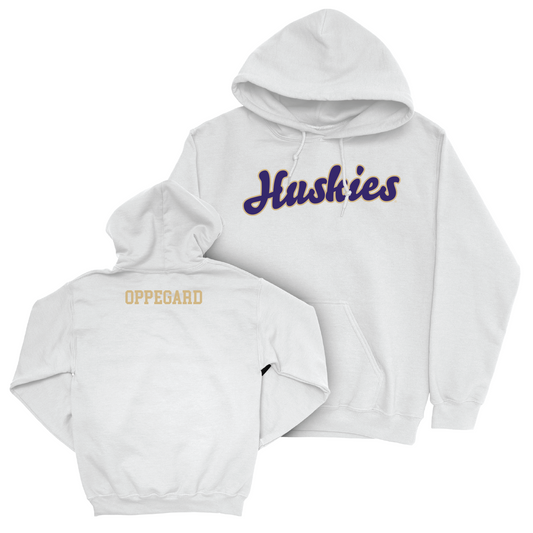 Women's Gymnastics White Script Hoodie - Olivia Oppegard Youth Small