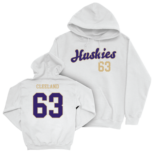 Football White Script Hoodie - Roice Cleeland Youth Small