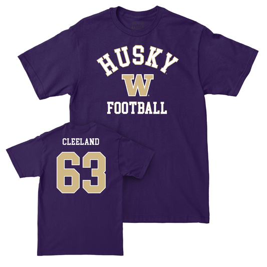 Football Purple Classic Tee - Roice Cleeland Youth Small