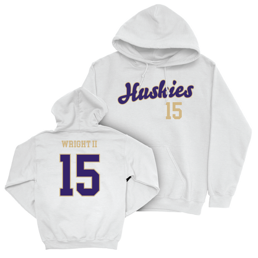 Football White Script Hoodie    - Rahim Wright II