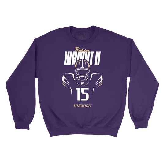 Football Silhouette Purple Crew    - Rahim Wright II